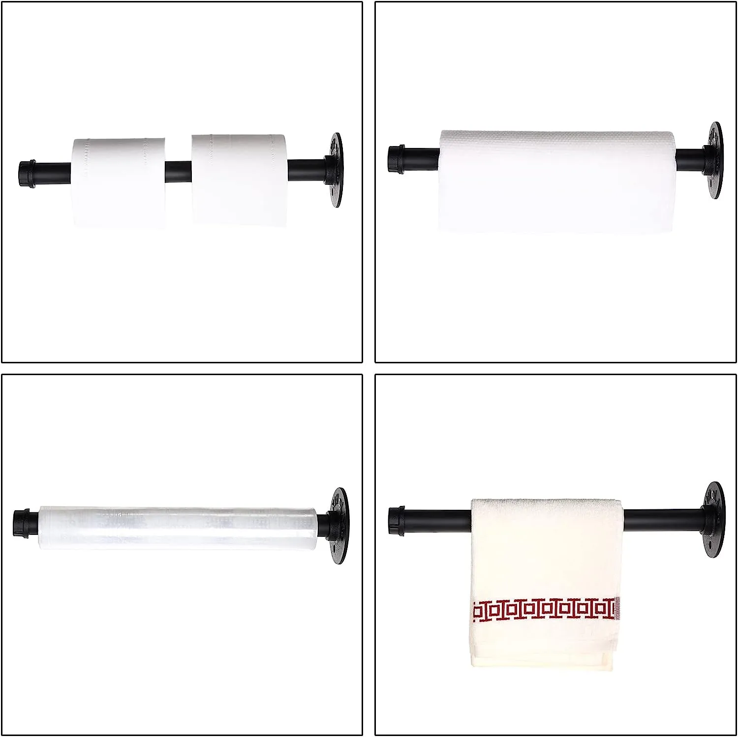 2Pcs Industrial Pipe Clothes Bar-32CM