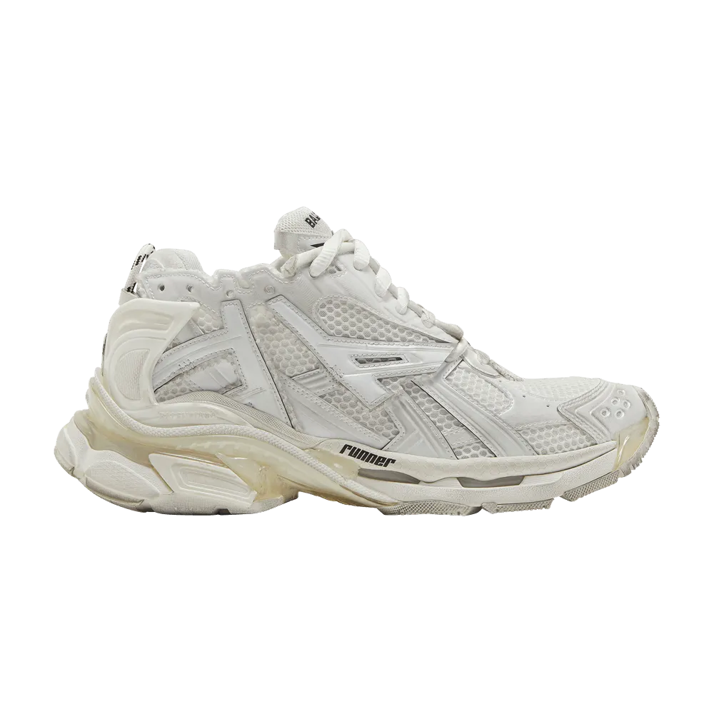 2022 Balenciaga Runner Sneaker in Sleek White Finish - Stylish and Contemporary Design