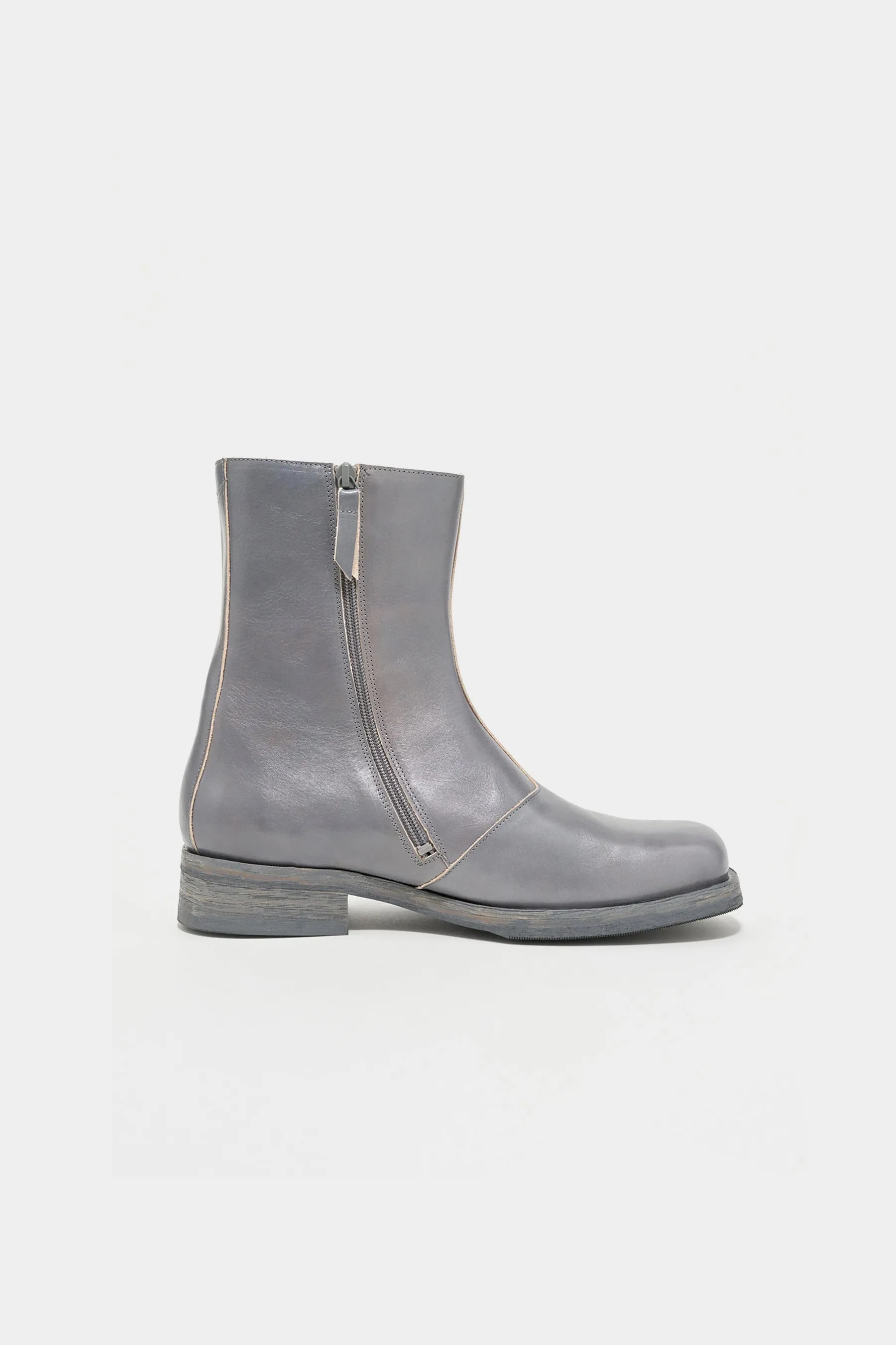 Stylish Deep Sky Blue Leather Camion Boots A2247CDS