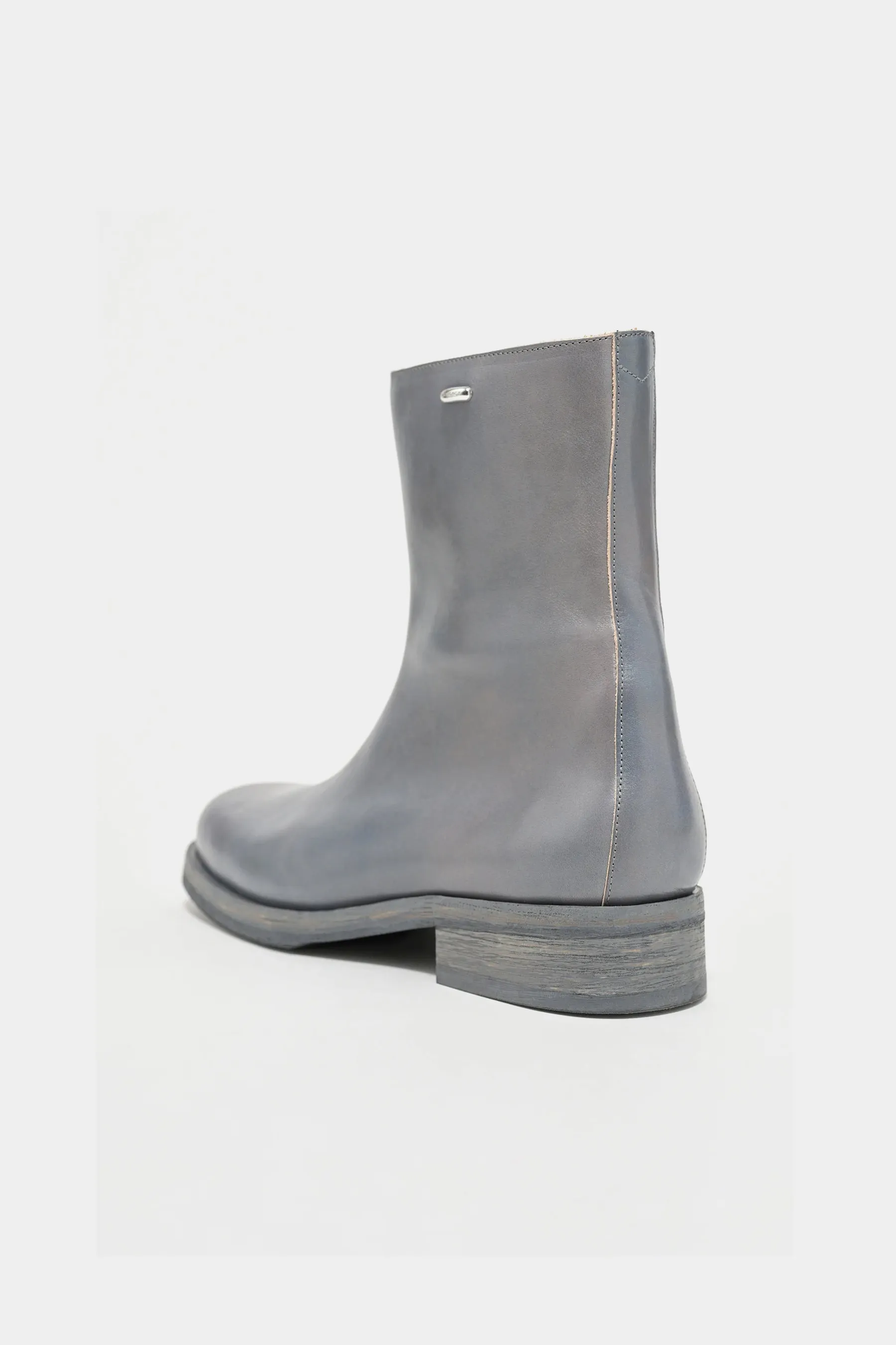 Stylish Deep Sky Blue Leather Camion Boots A2247CDS