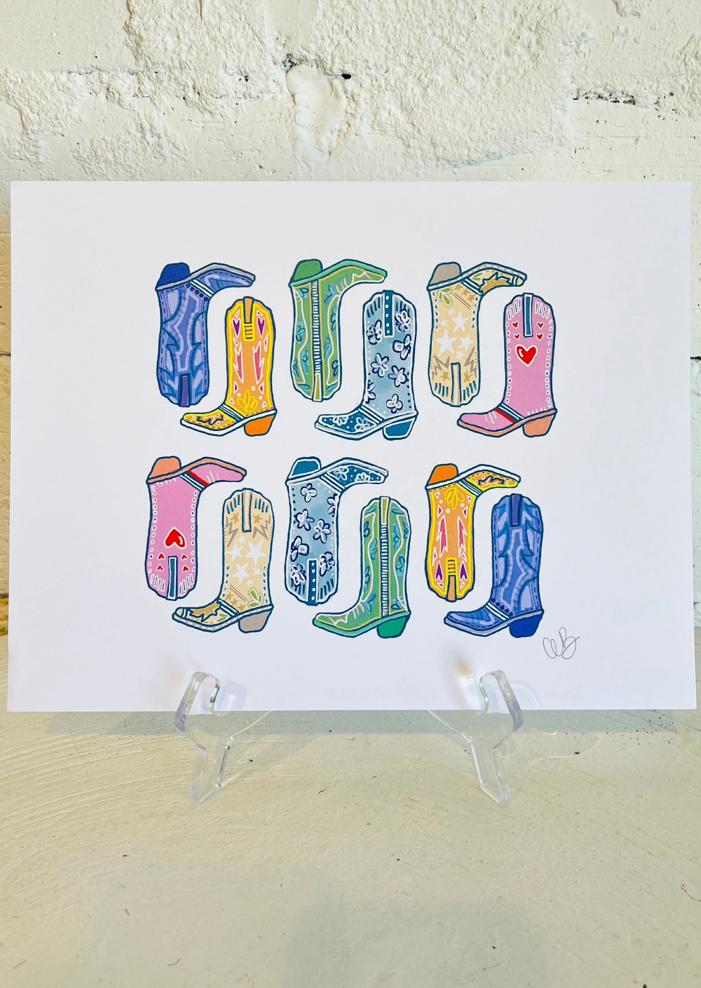 Corinne Bizzle Art Boot Print