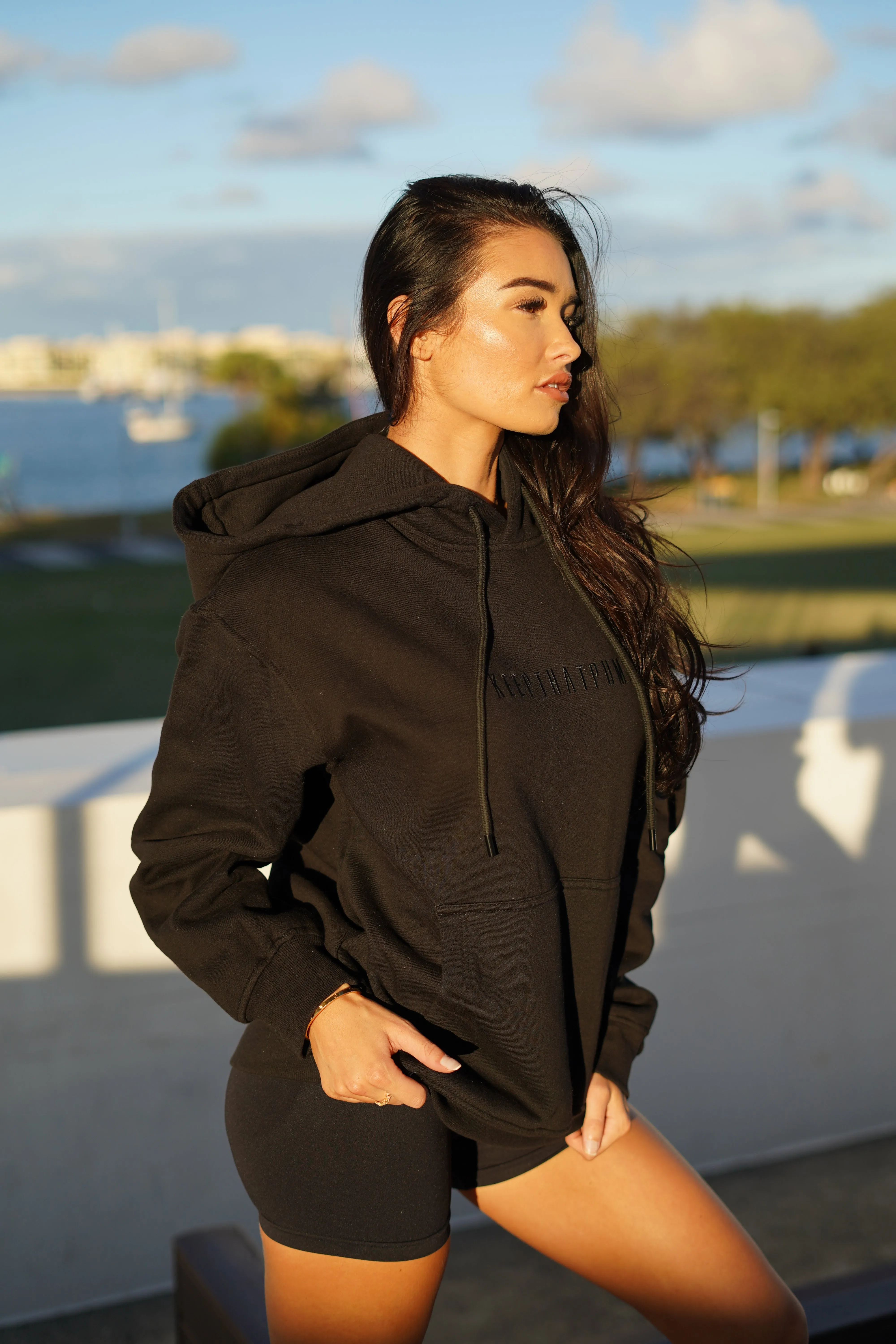 Premium Oversized KTP Hoodie in Black - Unisex