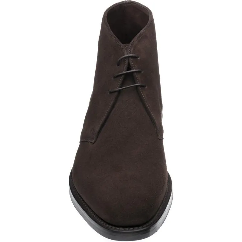 Premium Mens LOAKE Pimlico Dark Brown Suede Chukka Boots 