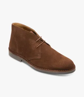 Mens Stylish Brown Suede Desert Boots - LOAKE Sahara Collection
