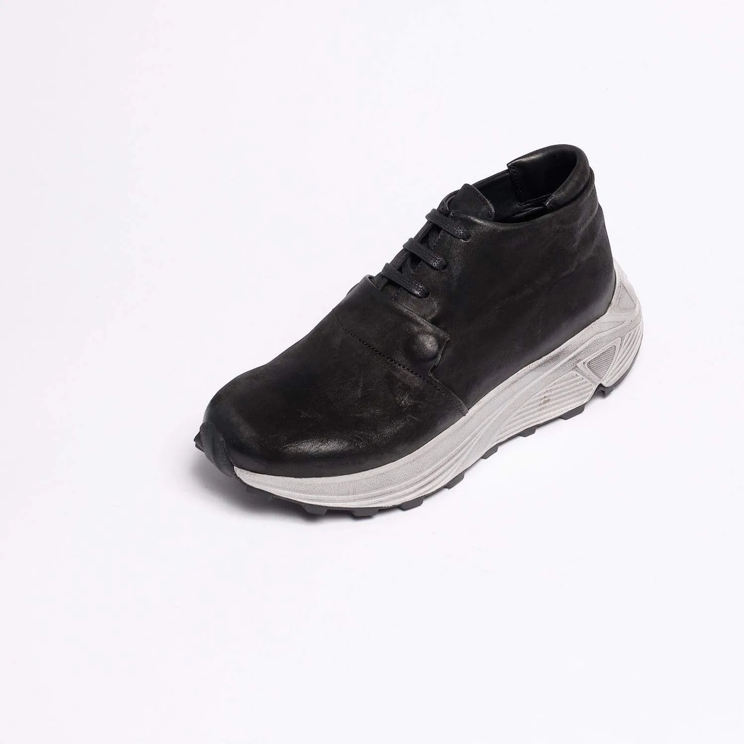 Black Oiled Nubuck Mandy Sneaker with Enhanced Features