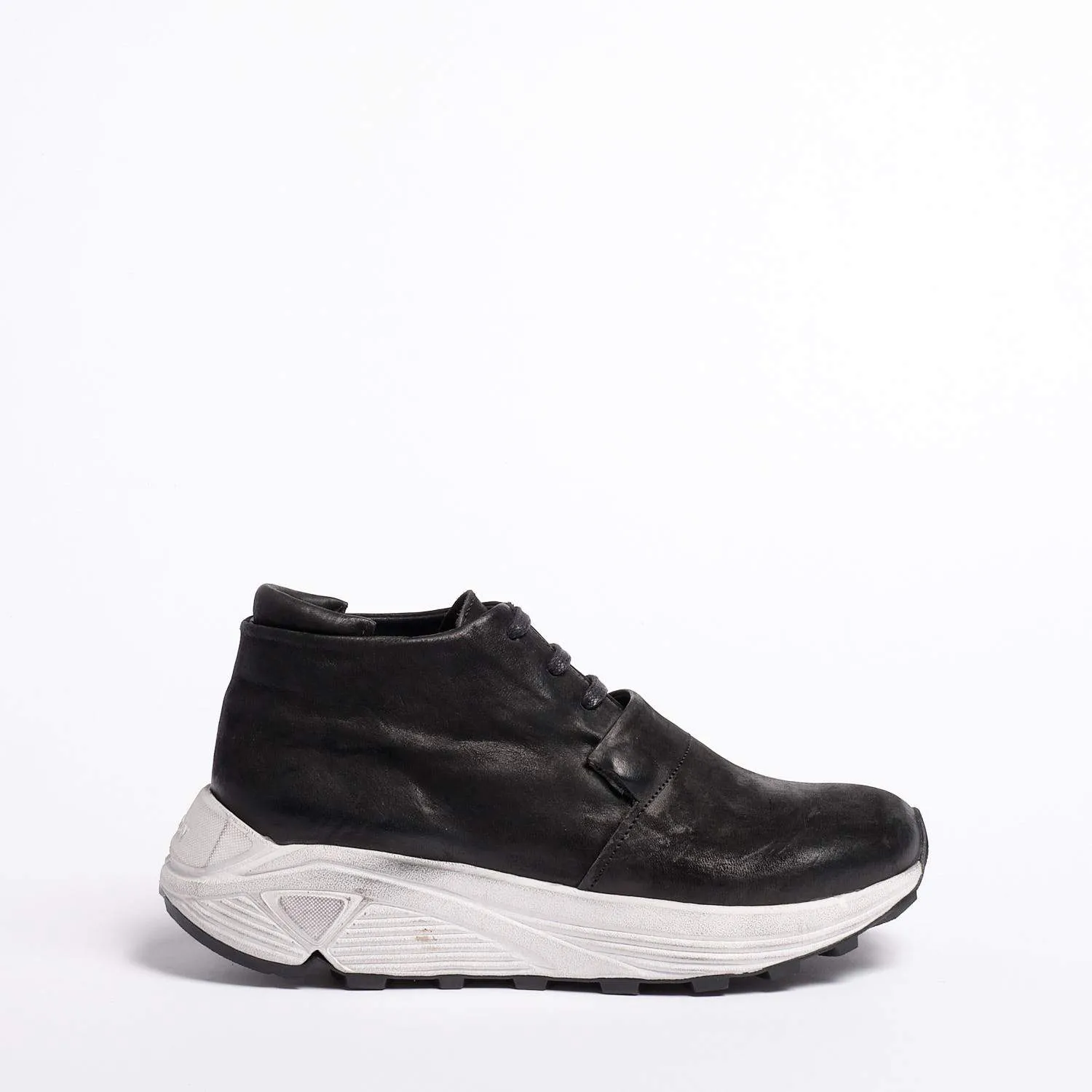 Black Oiled Nubuck Mandy Sneaker with Enhanced Features